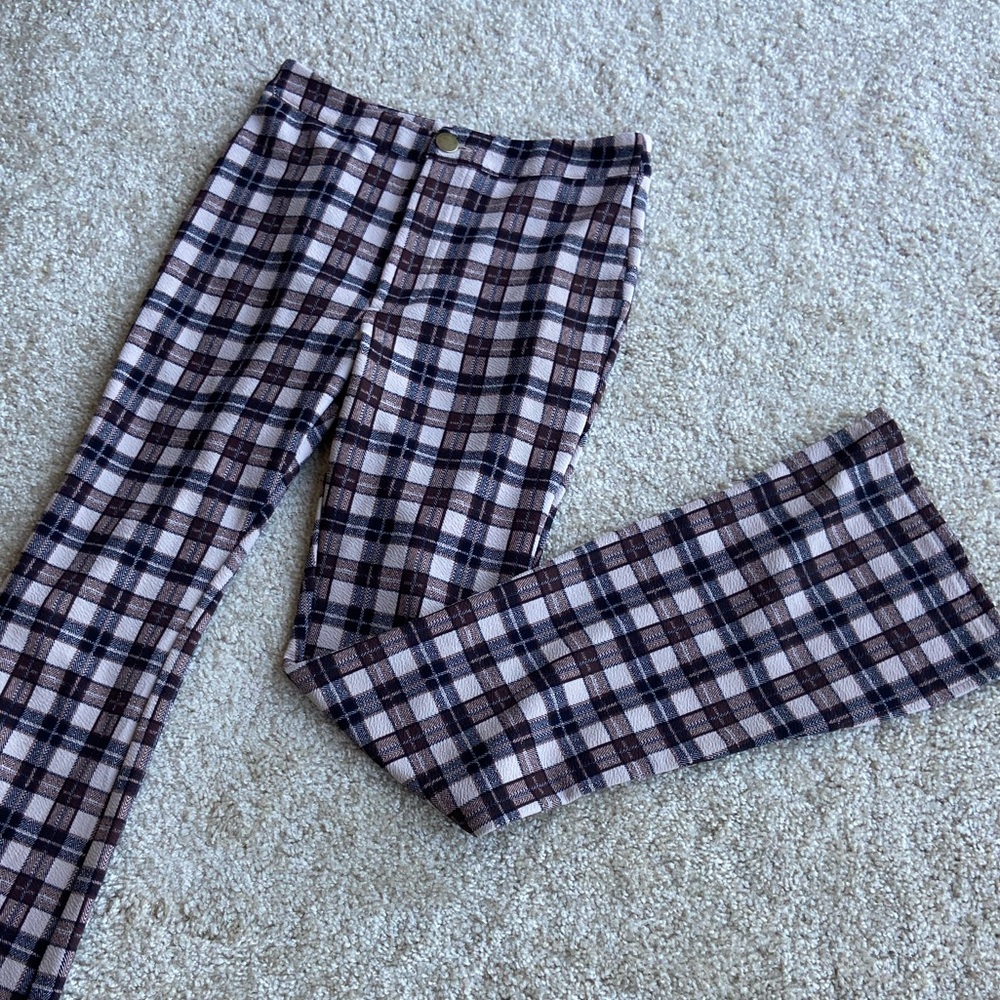 Plaid Flare Leggings